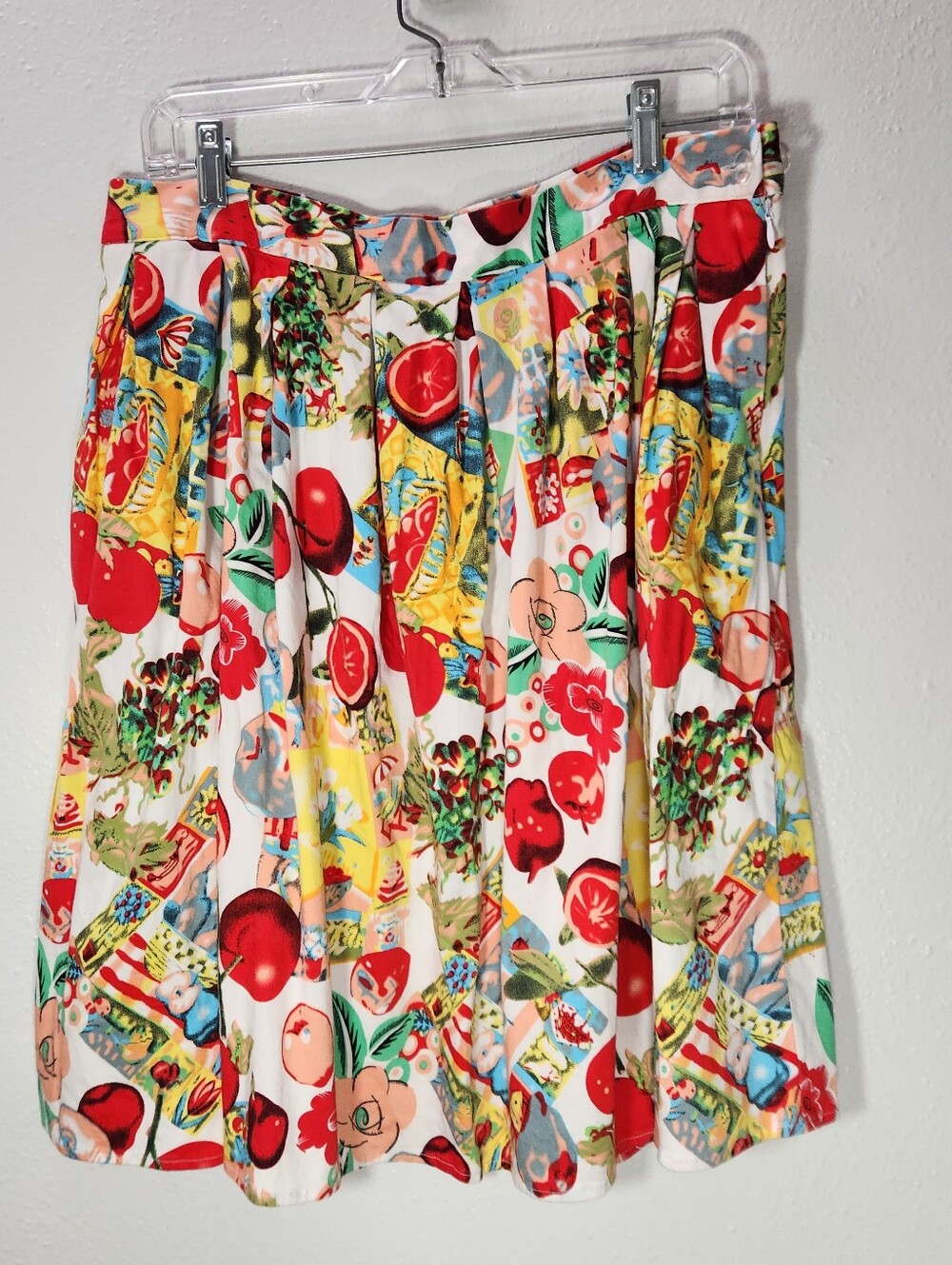 Grace Karin Retro Pleated Colorful Tropical Fruit Size XL